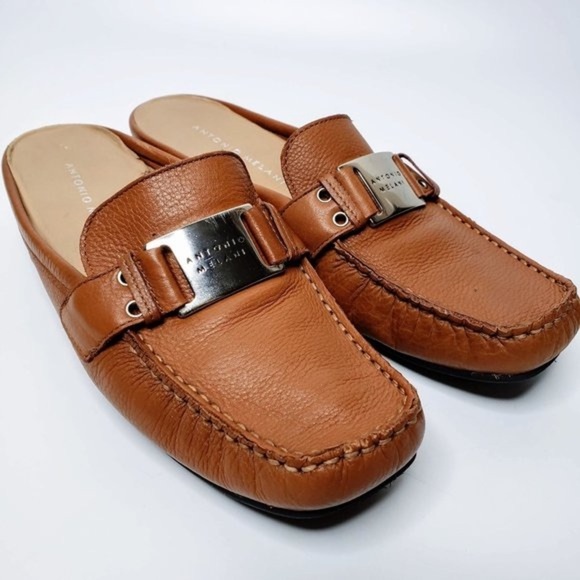 Antonio Melani Fenway Leather Slip On Loafers 7M - Picture 1 of 10